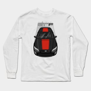 Ford Falcon GT-F 351 - Black - Orange Stripe Long Sleeve T-Shirt